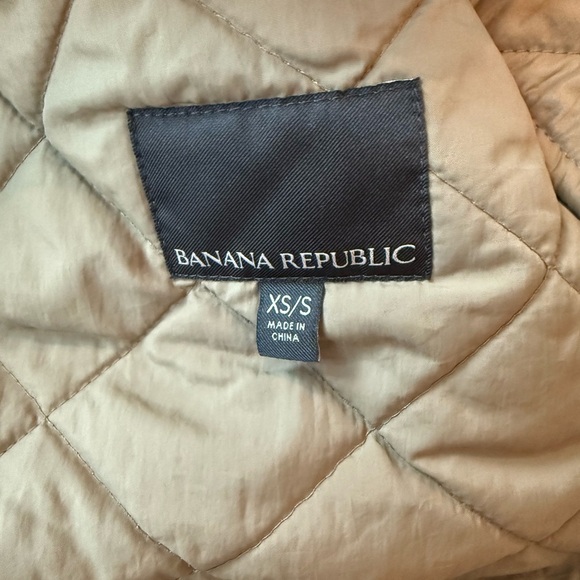 Womans BANANA REPUBLIC XS/S QUILTED Khaki GREEN PUFFER JACKET WOMEN RN 54023 - Picture 6 of 7